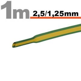 Tub termocontractibilgalben-verde • 2,5 / 1,25 mm