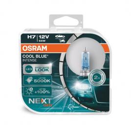 Set 2 becuri h7 12v 55w cool blue +100% osram