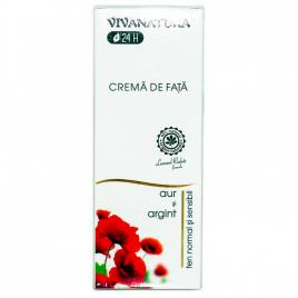 Crema de fata cu argint si aur 75ml viva natura