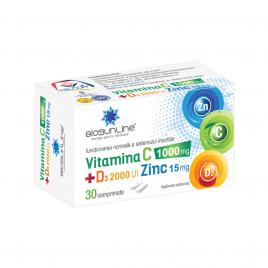 Vitamina c 1000mg +d3 2000ui + zinc 15mg 30cpr