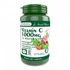 Vitamina c 1000mg maces&acerola-zmeura 60cpr