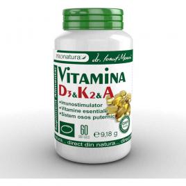 Vitamina d3+k2+a 60cps