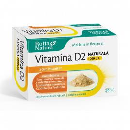 Vitamina d2 naturala 1000ui 30cps