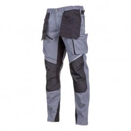 Pantalon lucru slim-fit elastic / gri - xl/h-182