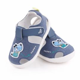 Pantofiori decupati bleu pentru baietei - happy sup (marime disponibila: