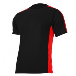 Tricou bumbac multicolor / negru-rosu - 2xl