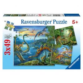 Puzzle farmecul dinozaurilor, 3x49 piese