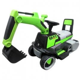 Excavator electric pe baterie cu muzica si lumini led c3 r-sport - verde