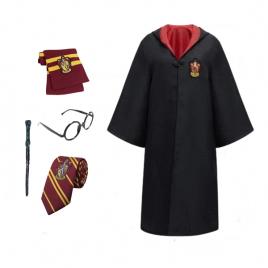 Costum carnaval copii harry potter cu cravata,ochelari,bagheta si fular, ideallstore®,3-5 ani