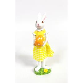 Figurina de rasina iepure galben -13,5cm