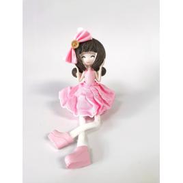 Figurina de rasina fetia roz – 10 cm
