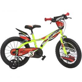 Bicicleta copii dino bikes 14' raptor galben