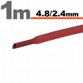 Tub termocontractibil rosu • 4,8 / 2,4 mm