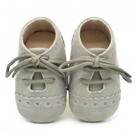 Pantofiori eleganti bebelusi drool (culoare: gri, marime: 6-12 luni)