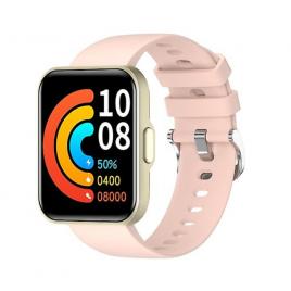 Ceas smartwatch twinkler tky-e21 cu display 1.69 inch, notificari, moduri sportive, calorii, distanta, pedometru, roz