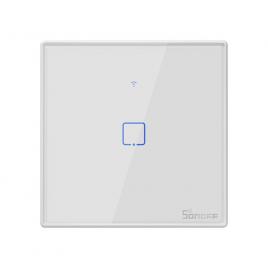 Intrerupator smart  cu touch wifi + rf 433 sonoff t2eu1c tx, (1 canal)