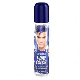 Spray colorant pentru par, fixativ, venita, 1-day color, nr 12, albastru