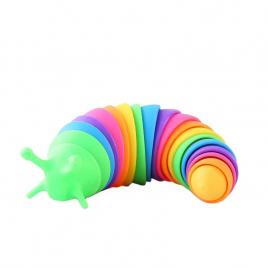 Jucarie senzoriala antistres, flippy, fidget toys, omida curcubeu, 18.6 cm, functie de luminat, +3 ani, multicolor