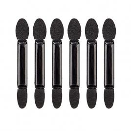 Set 20 de pensule make-up, cap dublu, 6.2 cm, negru