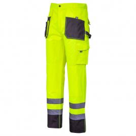 Pantalon reflectorizant intarit / verde - m