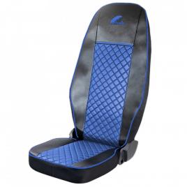 Set huse scaun umbrella pentru scania r serie 2006-2020 eco leather black+blue