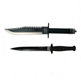 Set doua cutite de vanatoare first blood knife, ideallstore®, teaca inclusa, negru