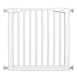 Poarta de siguranta pentru copii, 75-81 cm, extensibila, montare prin presiune, fara gaurire, metal, alb, guardino 700010