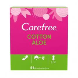 Carefree cotton aloe pantyliners 56buc