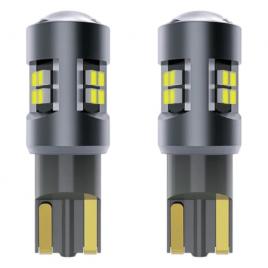 Set 2 x becuri auto t10 w5w 16smd, 6000k, 1850lm, 12v, lupa