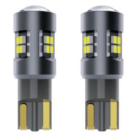 Set 2 x becuri auto t10 w5w 16smd, 6000k, canbus, 1850lm, cu lupa