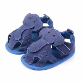 Sandalute albastre pentru baietei - elefantelul (marime disponibila: 0-3 luni)