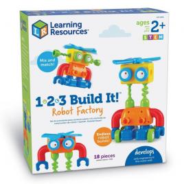 Hai sa construim - 1, 2, 3  robotel colorat