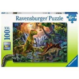Puzzle oaza dinozaurilor ravensburger 100 piese