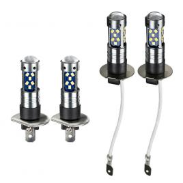 Set 2 becuri auto led 27smd, h1/h3, 60w/set, 12/24v, 6000k, lupa