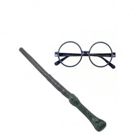Set bagheta magica si ochelari harry potter, ideallstore®, 35 cm
