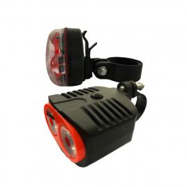 Set lumini pentru bicicleta rdc092, led alb/rosu, strobo