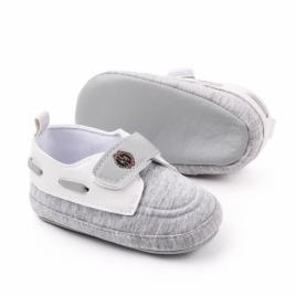 Pantofiori gri tip mocasini (marime disponibila: 3-6 luni (marimea 18