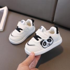 Adidasi albi pentru copii - panda (marime disponibila: 9-12 luni (marimea 20