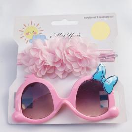 Set roz bentita si ochelari de soare - little daisy (marime disponibila: 12-18