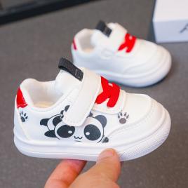 Adidasi albi pentru copii - little panda (marime disponibila: 9-12 luni