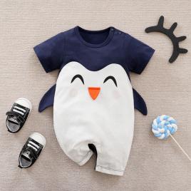 Salopeta pentru baietei - happy pinguin (marime disponibila: 0-3 luni)