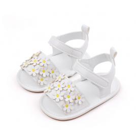 Sandalute albe - daisy (marime disponibila: 9-12 luni (marimea 20 incaltaminte))