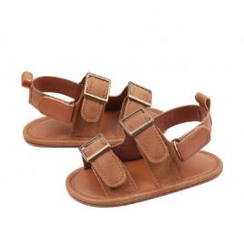 Sandalute maro pentru baietei - buckle (marime disponibila: 12-18 luni (marimea