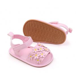Sandalute roz - daisy (marime disponibila: 3-6 luni (marimea 18 incaltaminte))