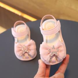 Sandale roz pentru fetite - star (marime disponibila: 9-12 luni (marimea 20