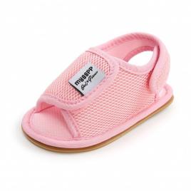Sandalute roz cu clapeta pentru fetite (marime disponibila: 3-6 luni (marimea