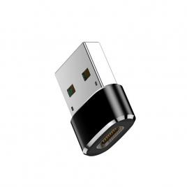 Adaptor OTG Mufa de tip USB-C la USB, Carcasa de Aluminiu, Universal, Negru