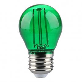 Bec led g45 e27 2w cu filament lumina verde v-tac sku-217411