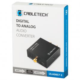 Convertor semnal audio coaxial/toslink digital la analog 2x rca +3.5 mm jack pentru casti cabletech zla0857-2