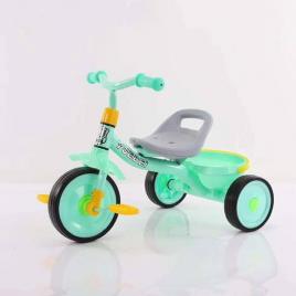 Tricicleta pentru copii yuebei cu cosulet - verde
